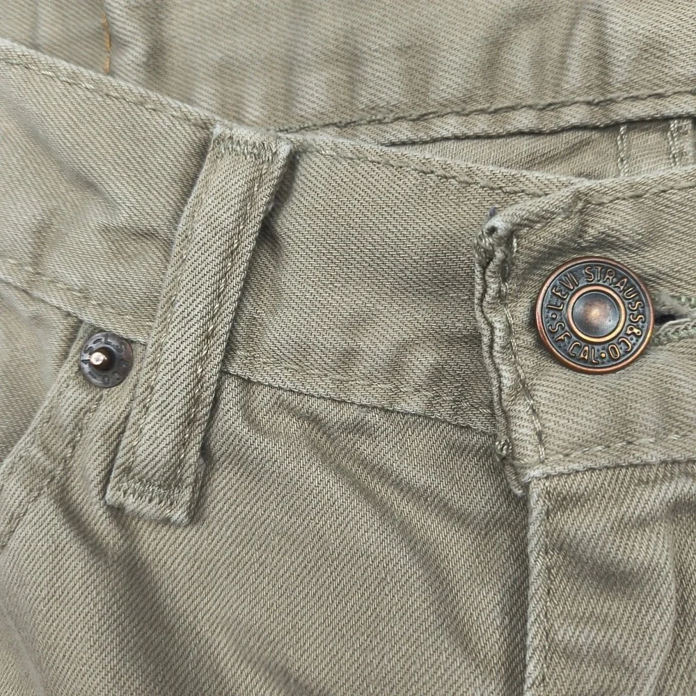 Levis 505 Regular Fit‎ Straight Leg Khaki Tan Cotton Pants Mens 33x34 (33x32.5)